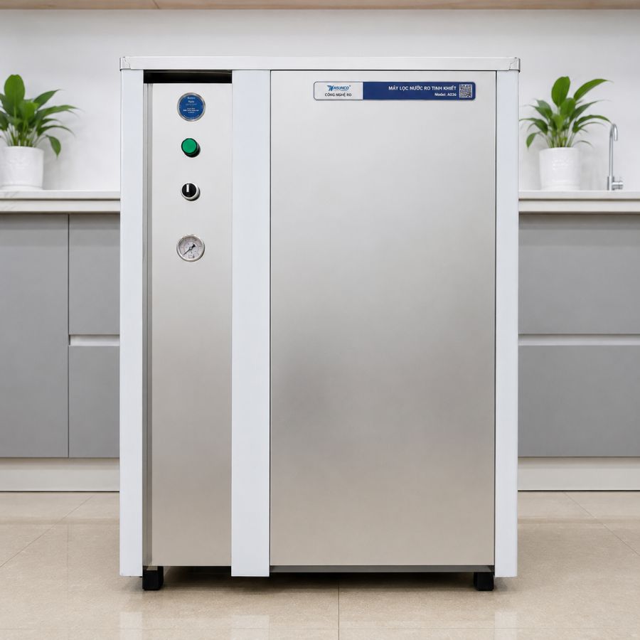 Máy lọc nước RO ASUNCO 80L/h vỏ inox 304