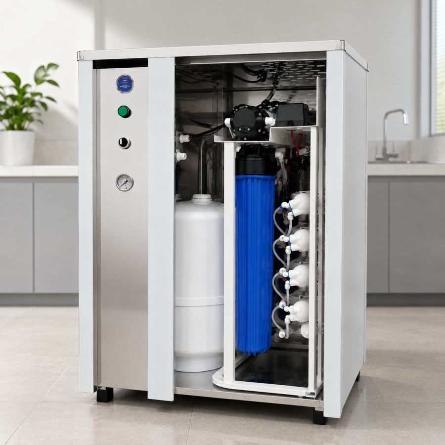 Máy lọc nước RO ASUNCO 50L/h vỏ inox 304